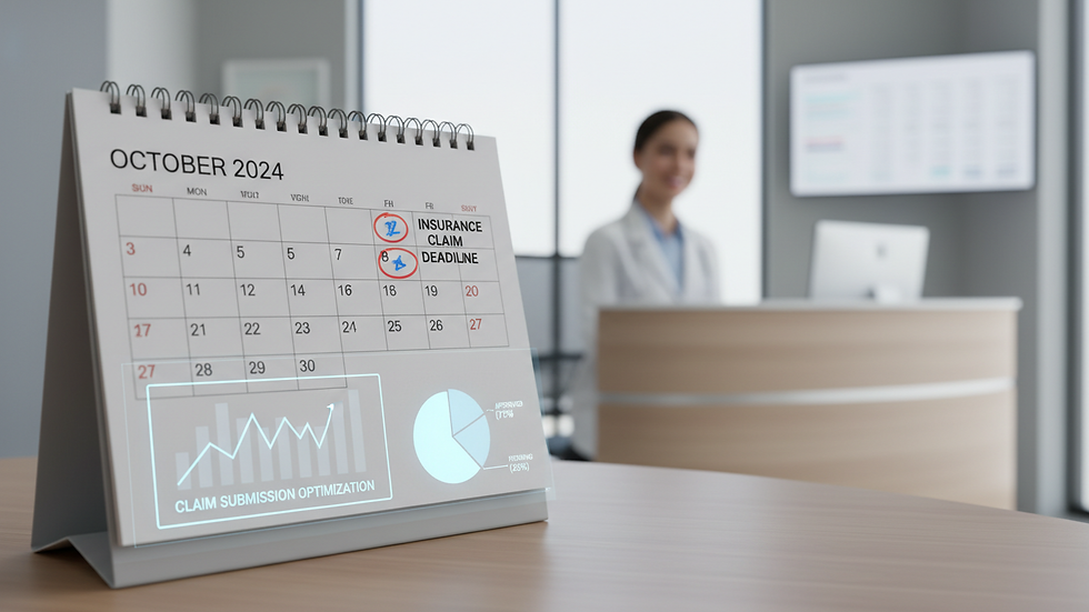 Close-up view of a calendar with marked insurance claim deadlines