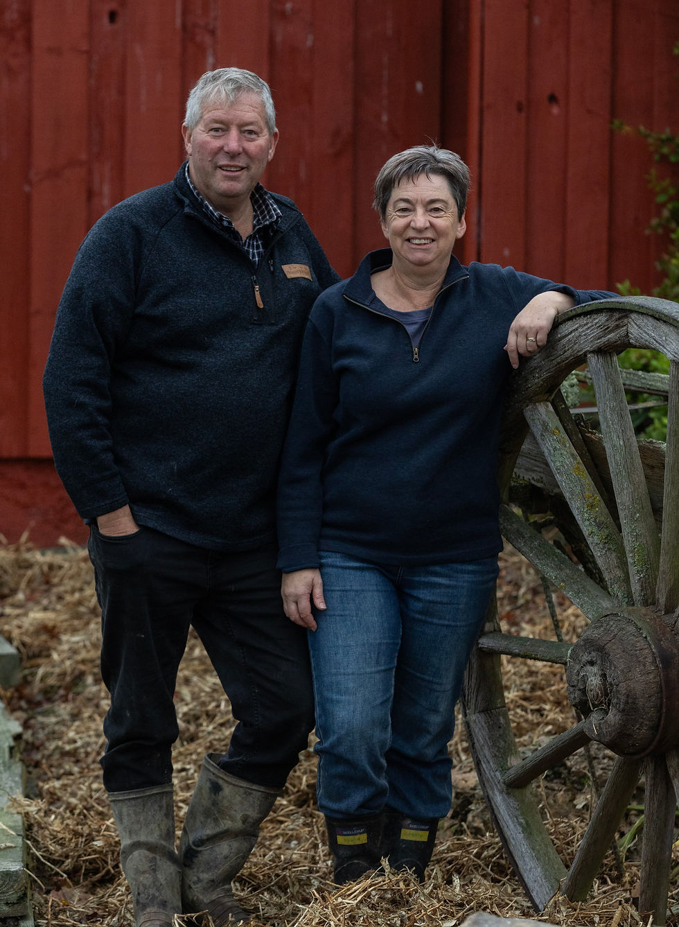 Tony and Michelle Roberts on the farm, now the newly named 2026 National Ambassadors for Sustainable Farming and Growing.