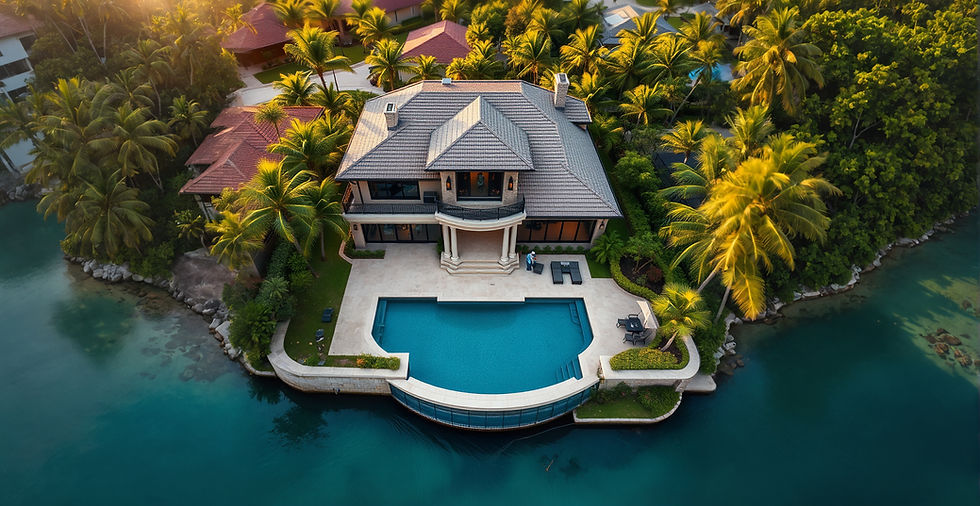 Stunning aerial shot of elegant waterfront properties, inspiring you to call the best movers in Naples, FL for your move