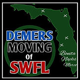 Demers Moving of SWFL logo with a Florida map, emphasizing their service area across Southwest Florida.