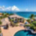 Bird's-eye view of a lavish Naples residence, emphasizing the convenience of hiring a local moving company for relocation