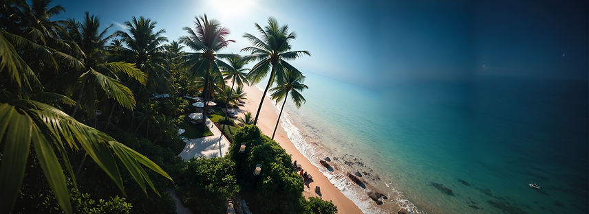 A picturesque beach oasis representing the refreshing sense of space achieved with our local movers' furniture removal services