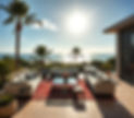 An elegant outdoor space free of clutter, representing our furniture removal services by our trusted local moving company