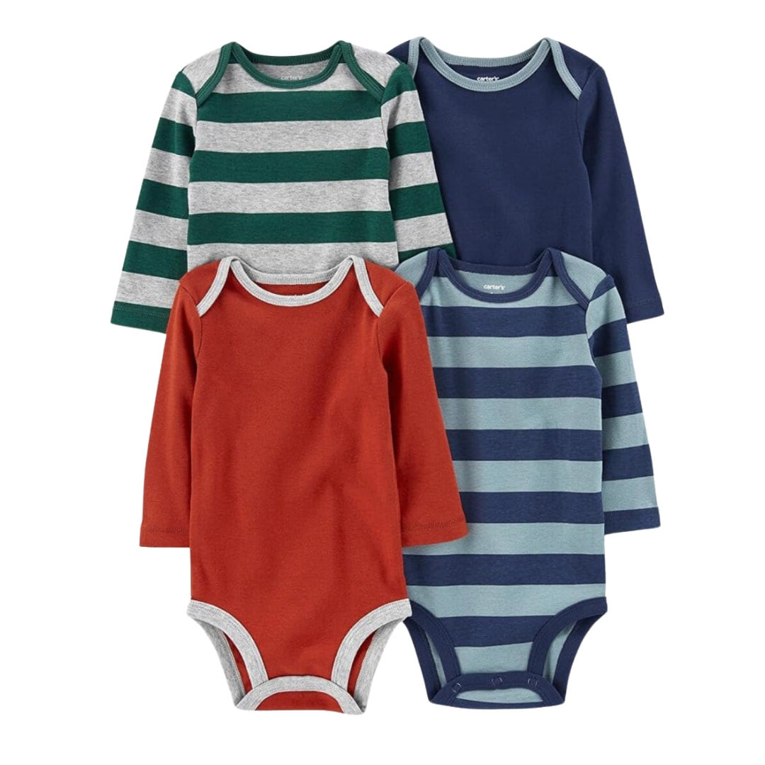 6 Meses Bodysuits Rayas