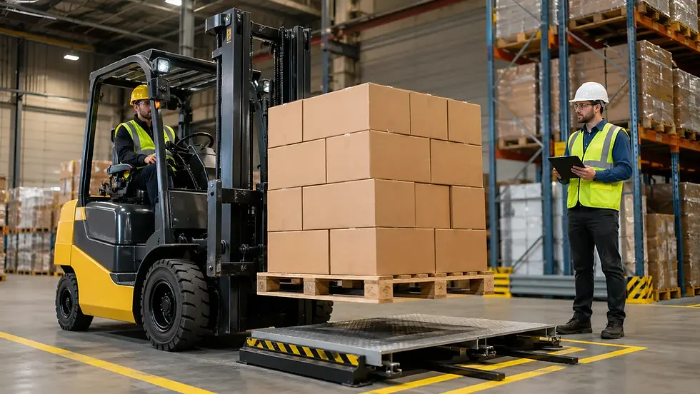 Numune paletin gerçek yük ve forklift kullanımıyla pilot teste alınması
