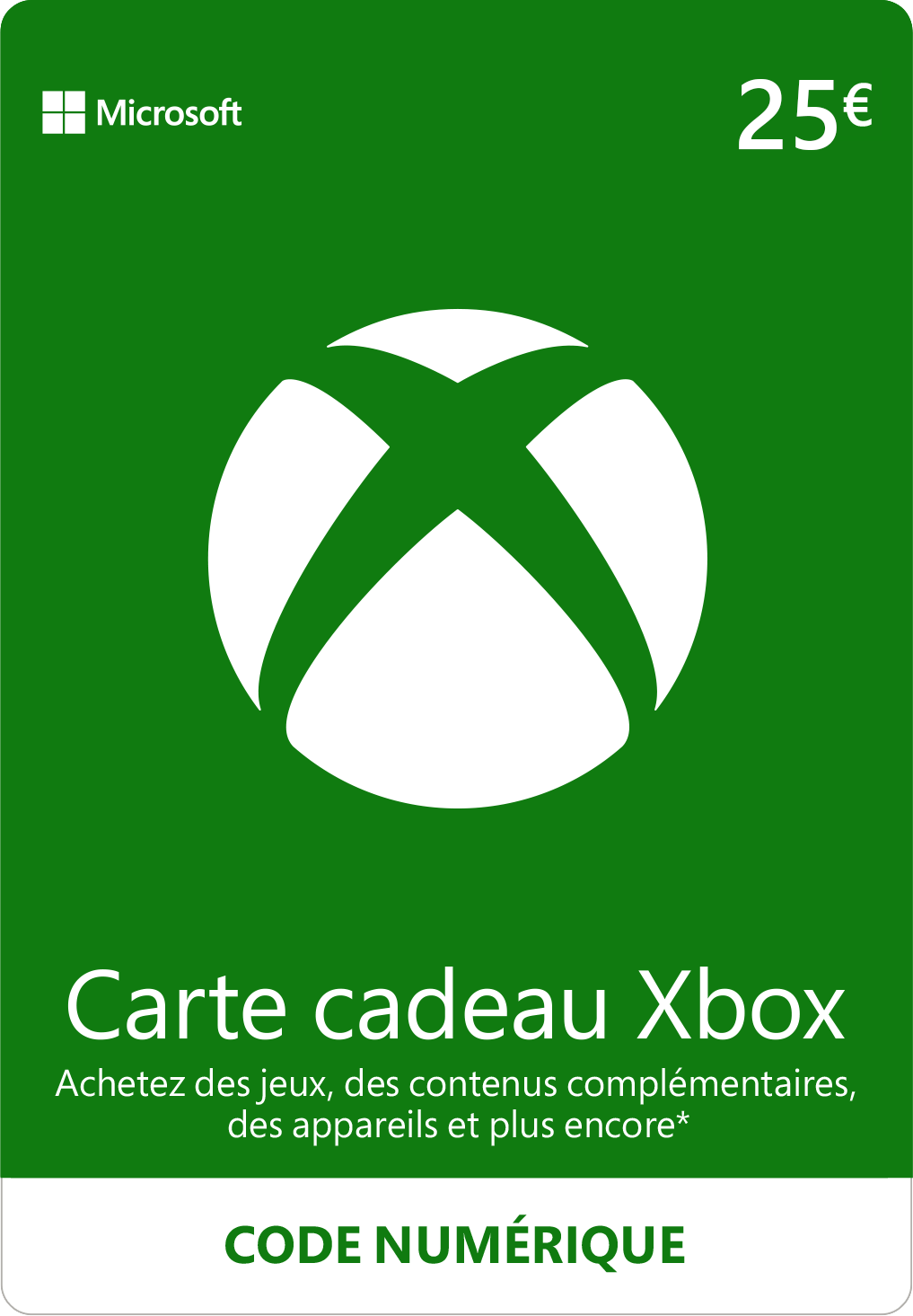 Carte Xbox 25€