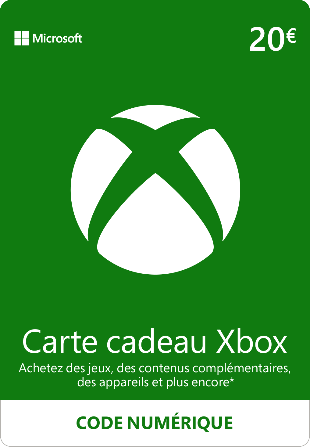 Carte Xbox 20€