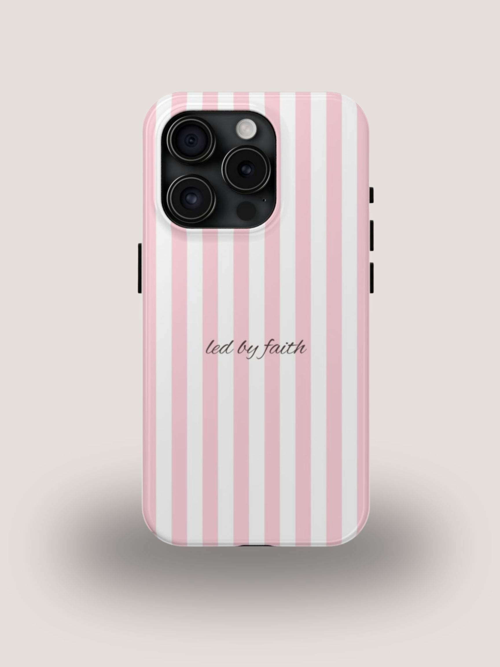 Led By Faith | Pink Stripes