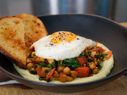 Crispy Chickpea Bowl with Avocado Crema
