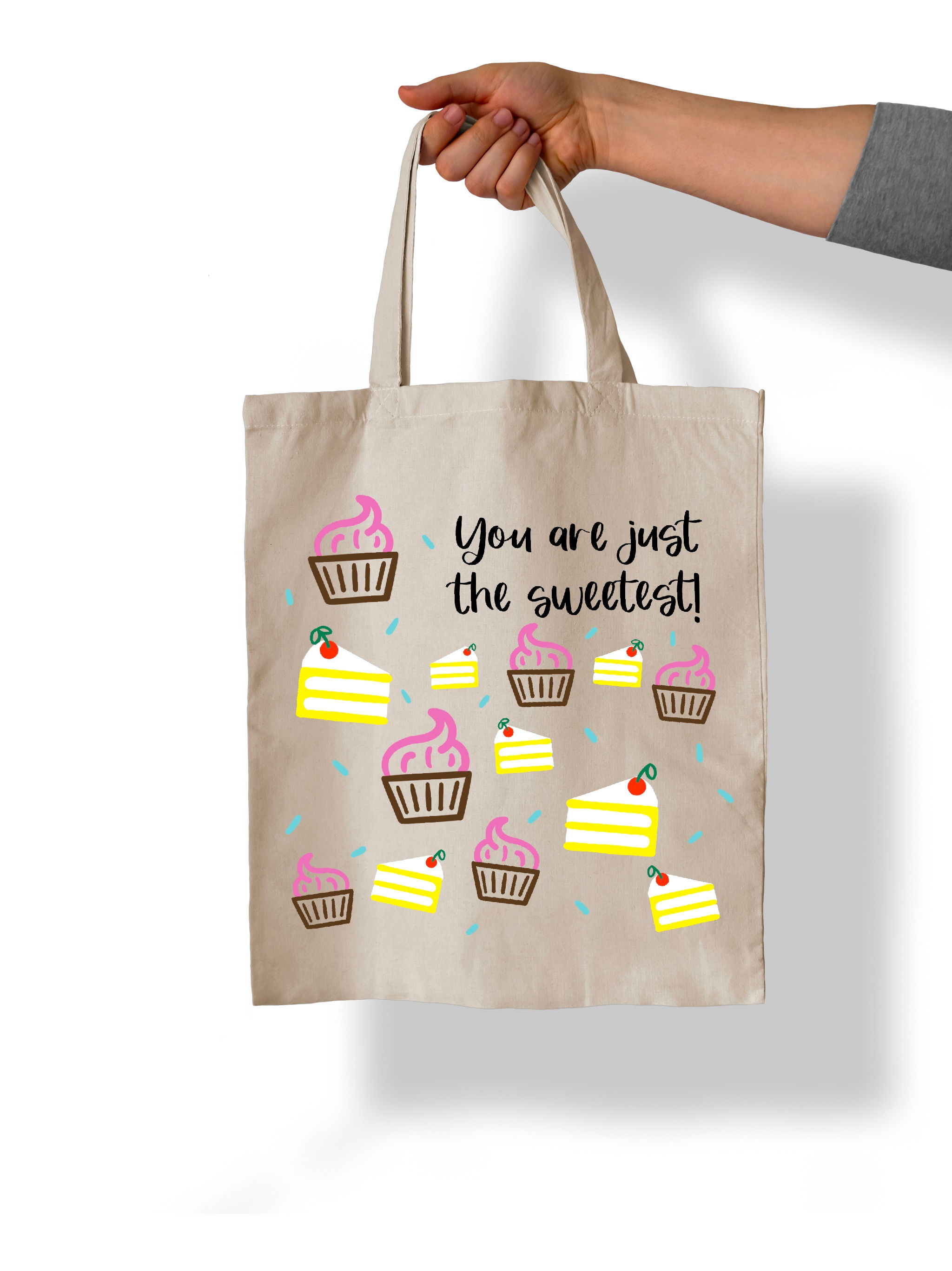 You are just the sweetest! cake tote bag