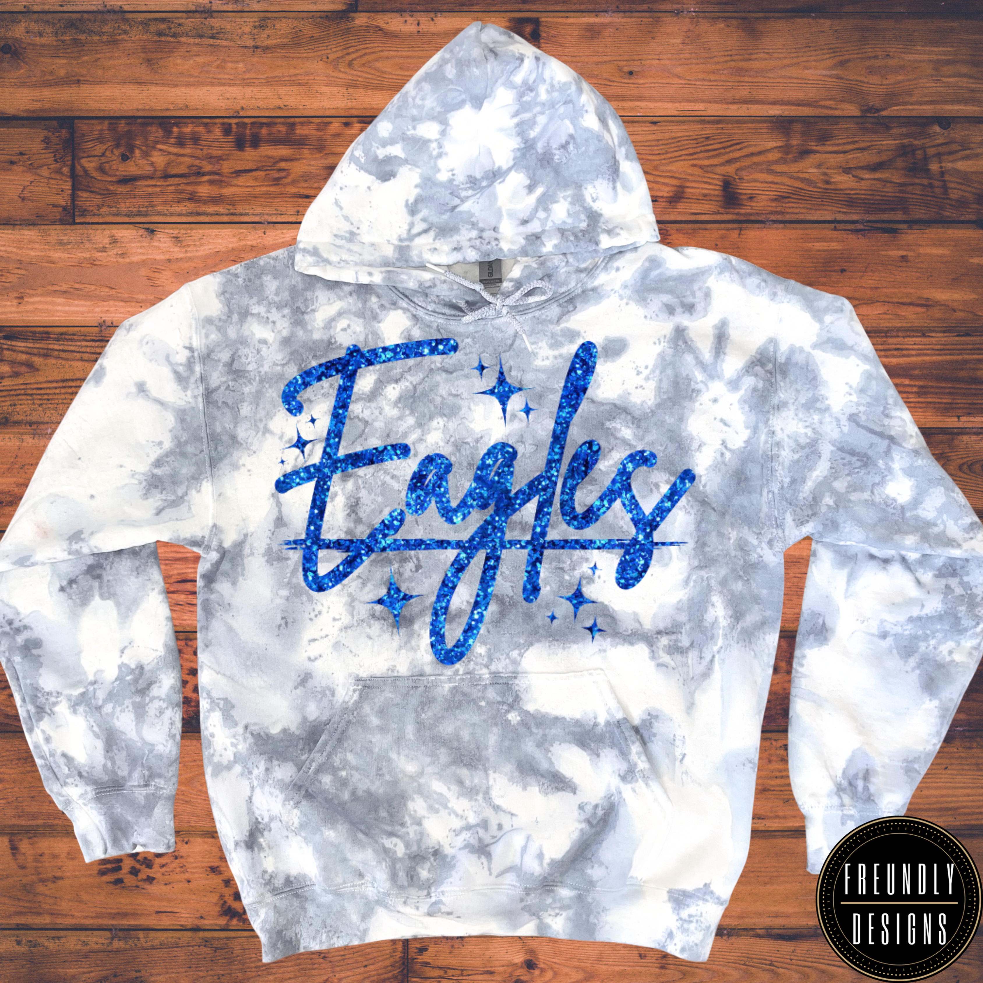 Eagles Glitter Light Grey Tie-Dye