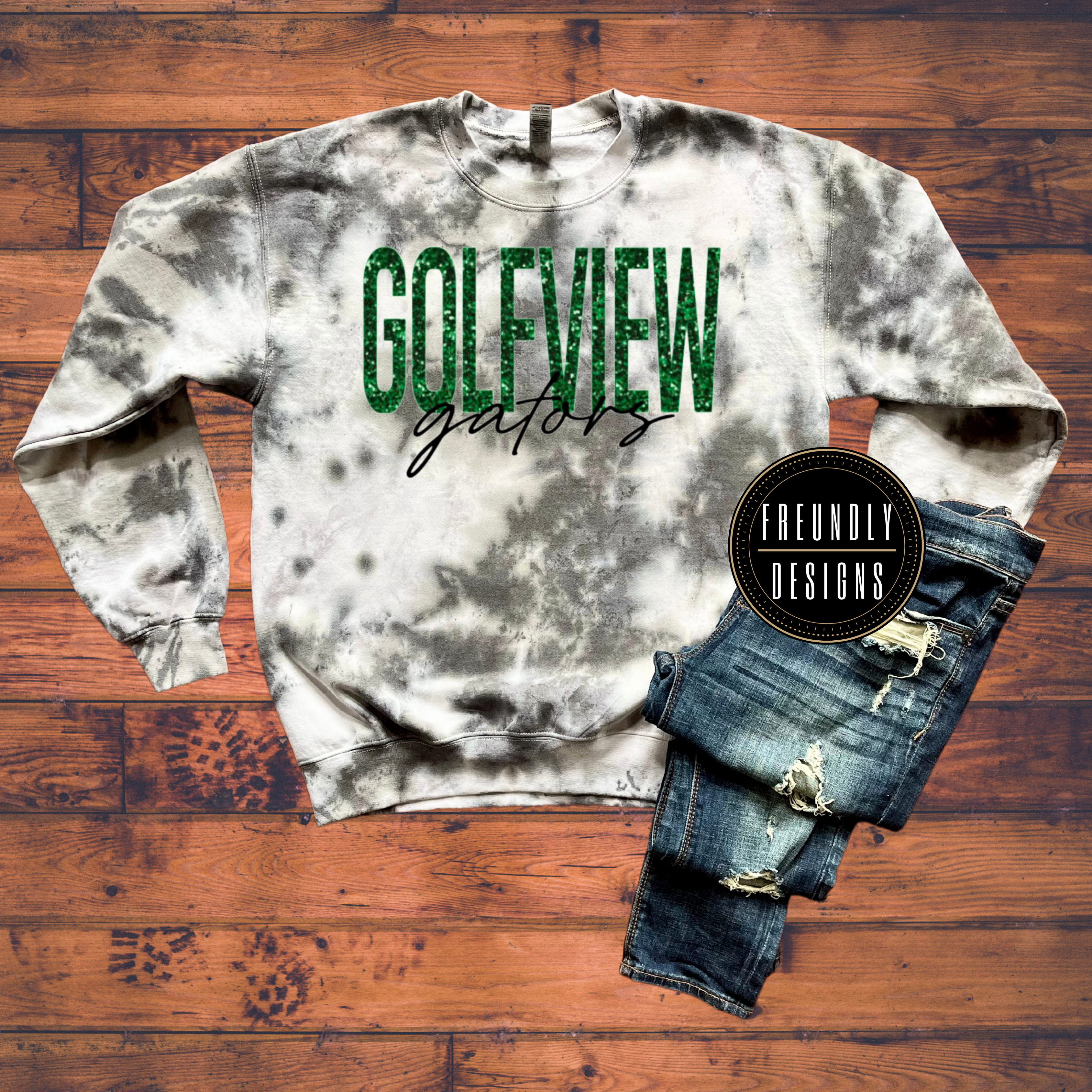 Golfview Gators Black Tie-Dye