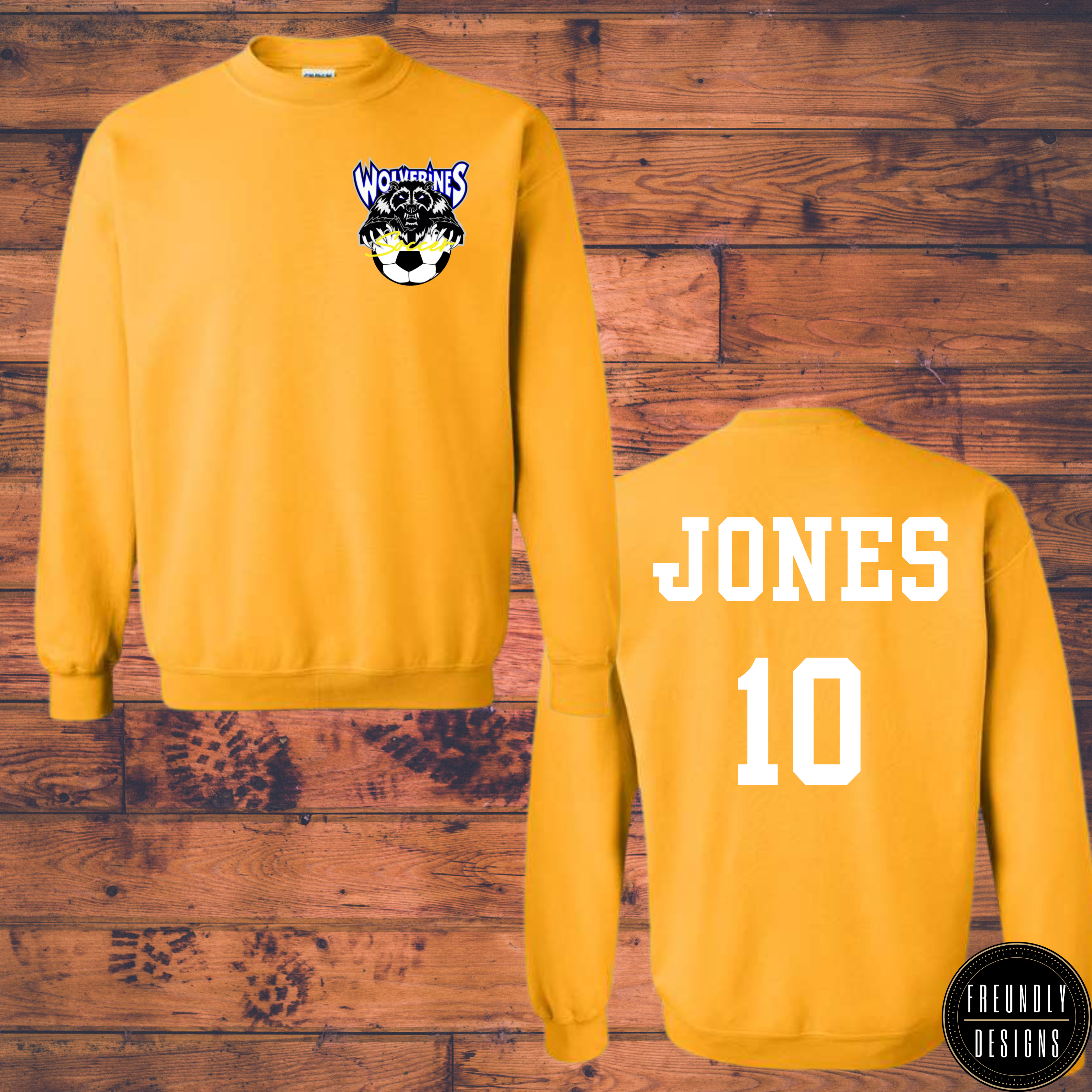 Youth Wolverines Soccer Left Logo Sweatshirt