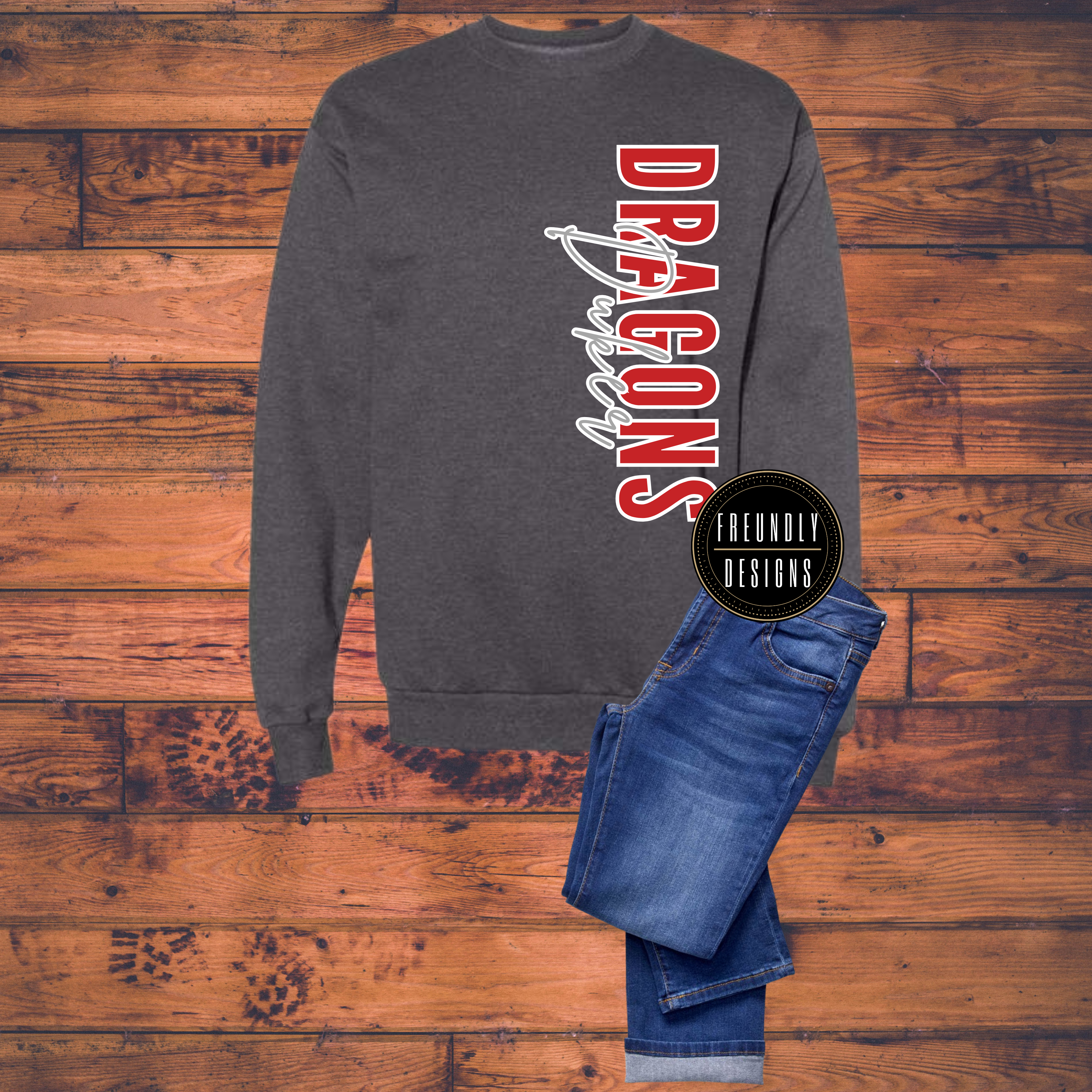 Vertical Dragons Sweatshirt