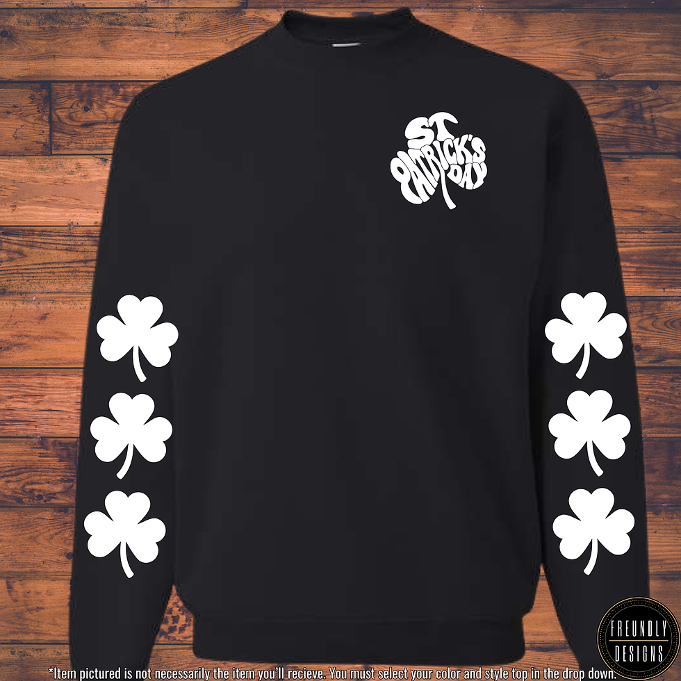 Thumbnail: St. Patrick's Day White Shamrock Sleeves