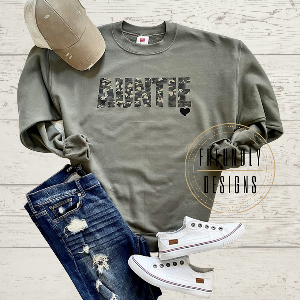 Camo AUNTIE 🖤 Sweatshirt