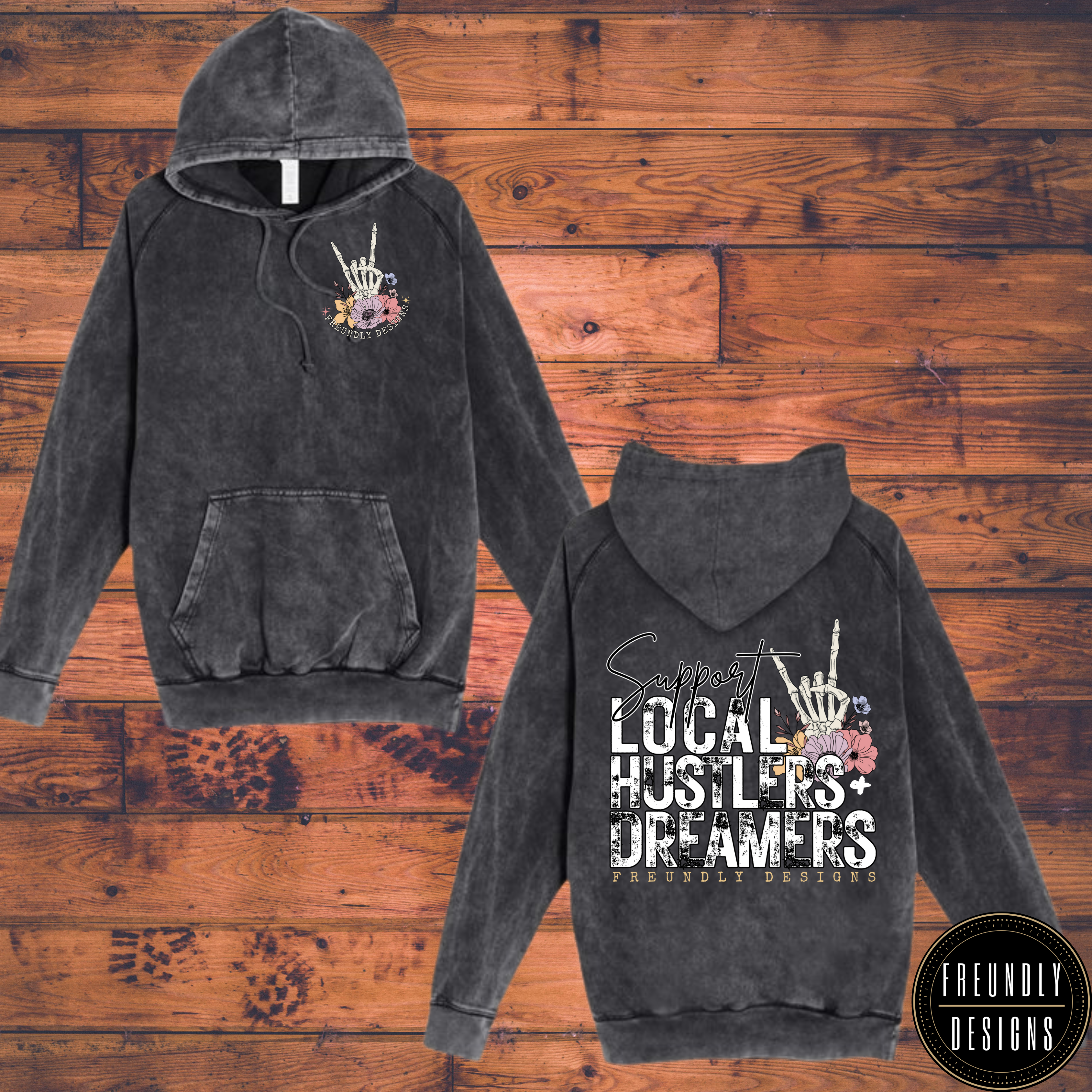 Local Hustlers Vintage Washed Hoodie