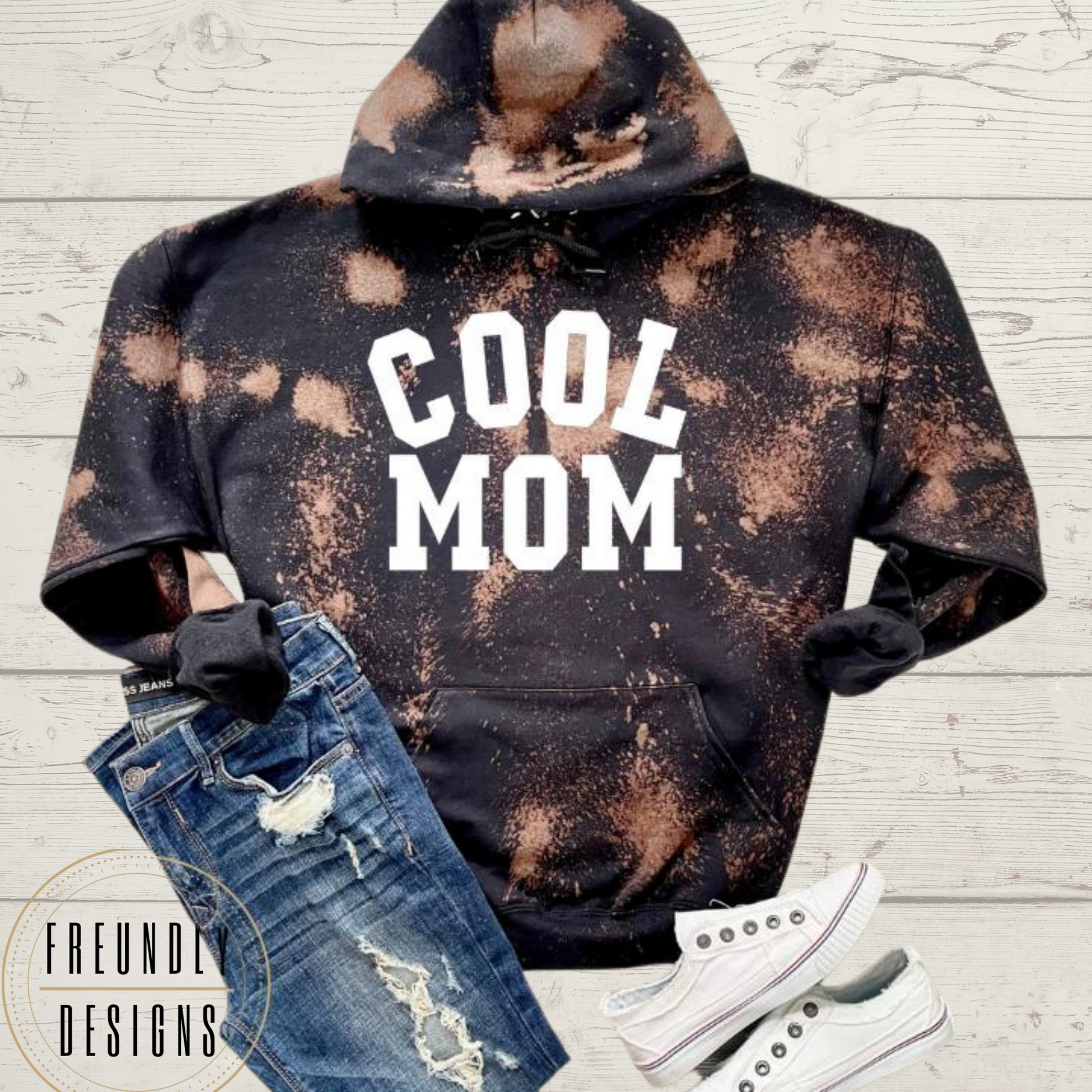 Cool Mom Bleached Hoodie
