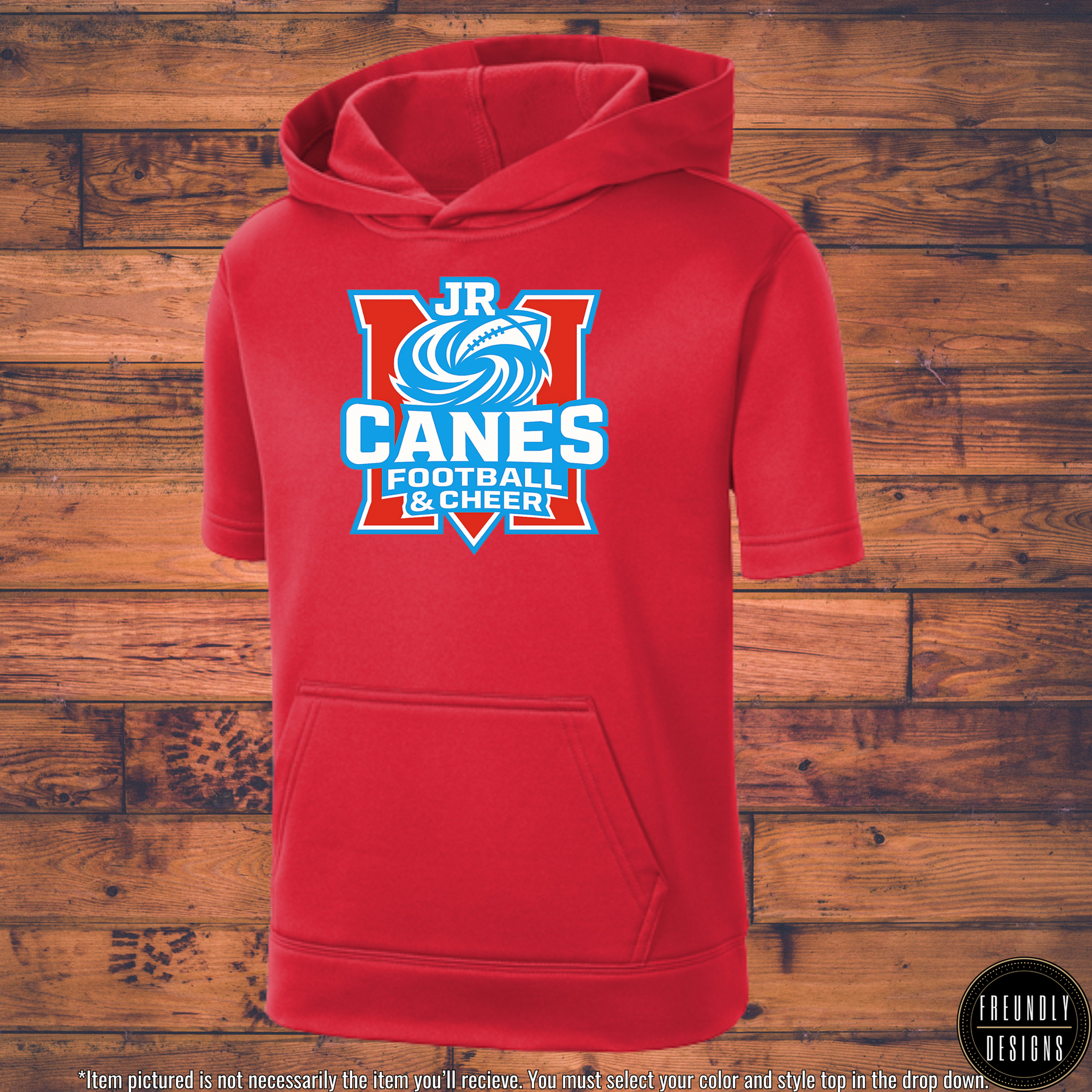 YOUTH - Jr. .Canes Short Sleeve Hoodie