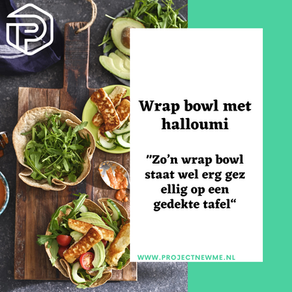 Wrap bowl met halloumi