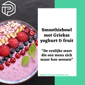 Smoothiebowl met fruit en walnoten
