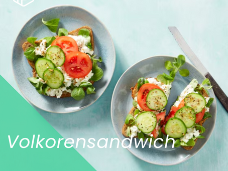 Volkorensandwich met cottage cheese & groente