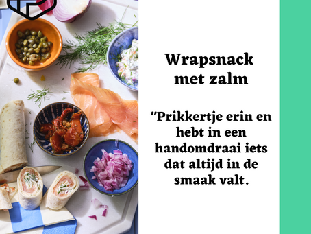 Wraps snack met gerookte zalm
