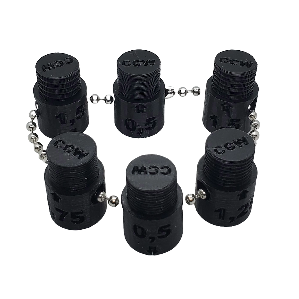 Thumbnail: Thread Pitch Tester 14 CCW-11CW airsoft tactical barrel suppressor