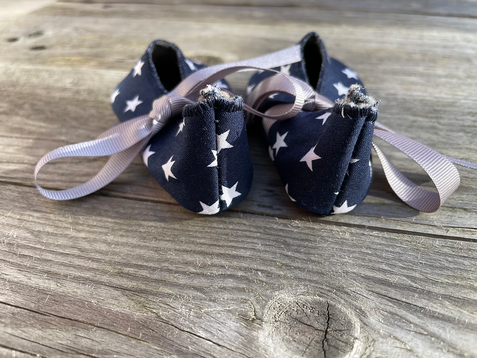 Thumbnail: Baby Booties in Star Print | New Baby Gift | Baby Shoes