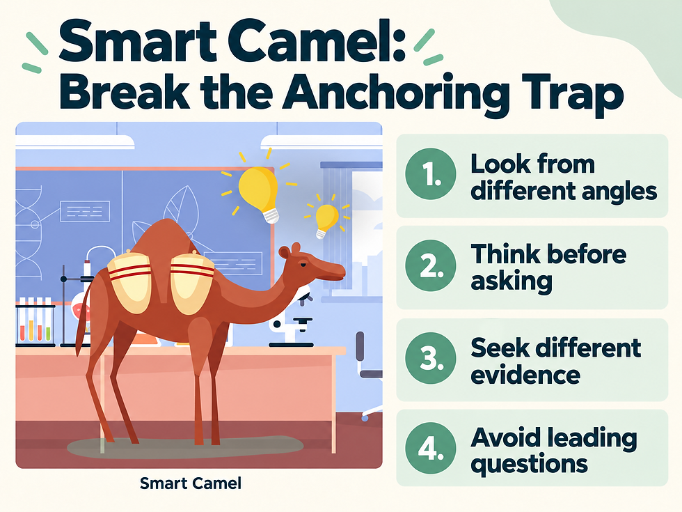 Figure 5. Smart Camel and four ways to review a plan before deciding.