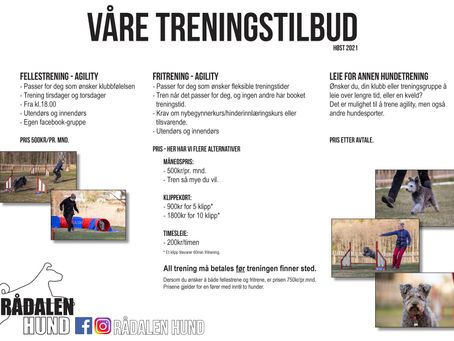 Treningstilbud høst 2021