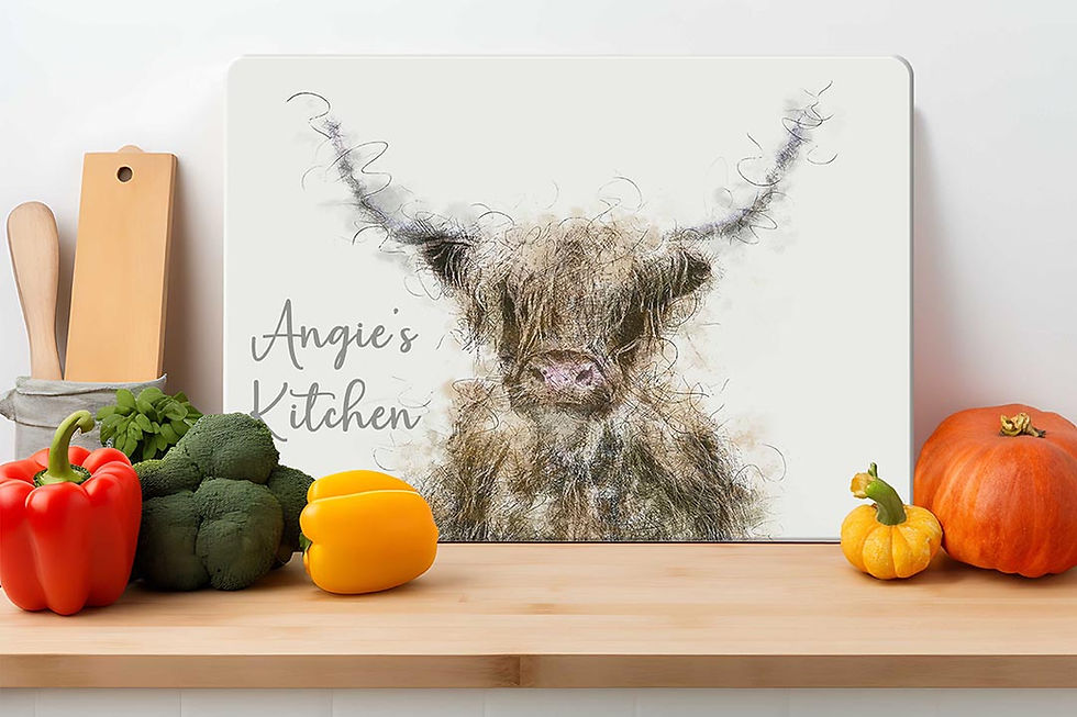 Squiggly Coo Glass Chopping Boards