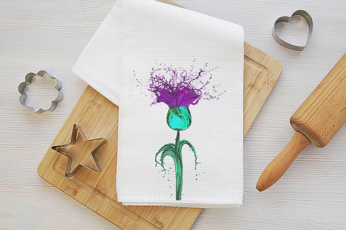 splashy thistle kitchen towel