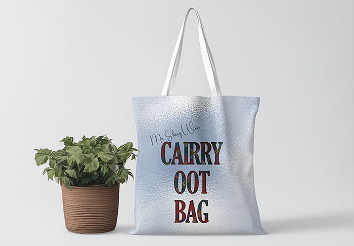 Ma shiny wee cairry oot bag - silver