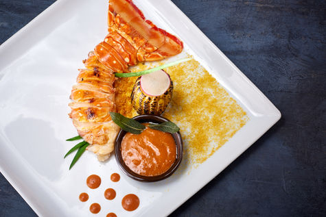 Hilton Trinidad & Conference Centre. Herbs & Spices Restaurant . Lobster Dinner Menu. © Michele Jorsling Food Photography.