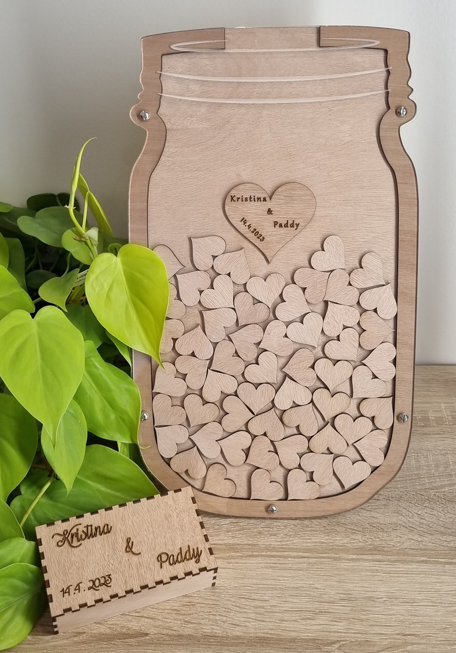 Mason jar guest book