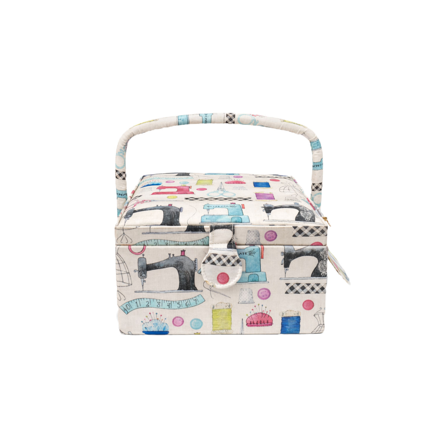 Caja de costura estampada