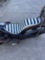 Thumbnail: Loveseat in Prison Stripes Tuck & Roll White Sides