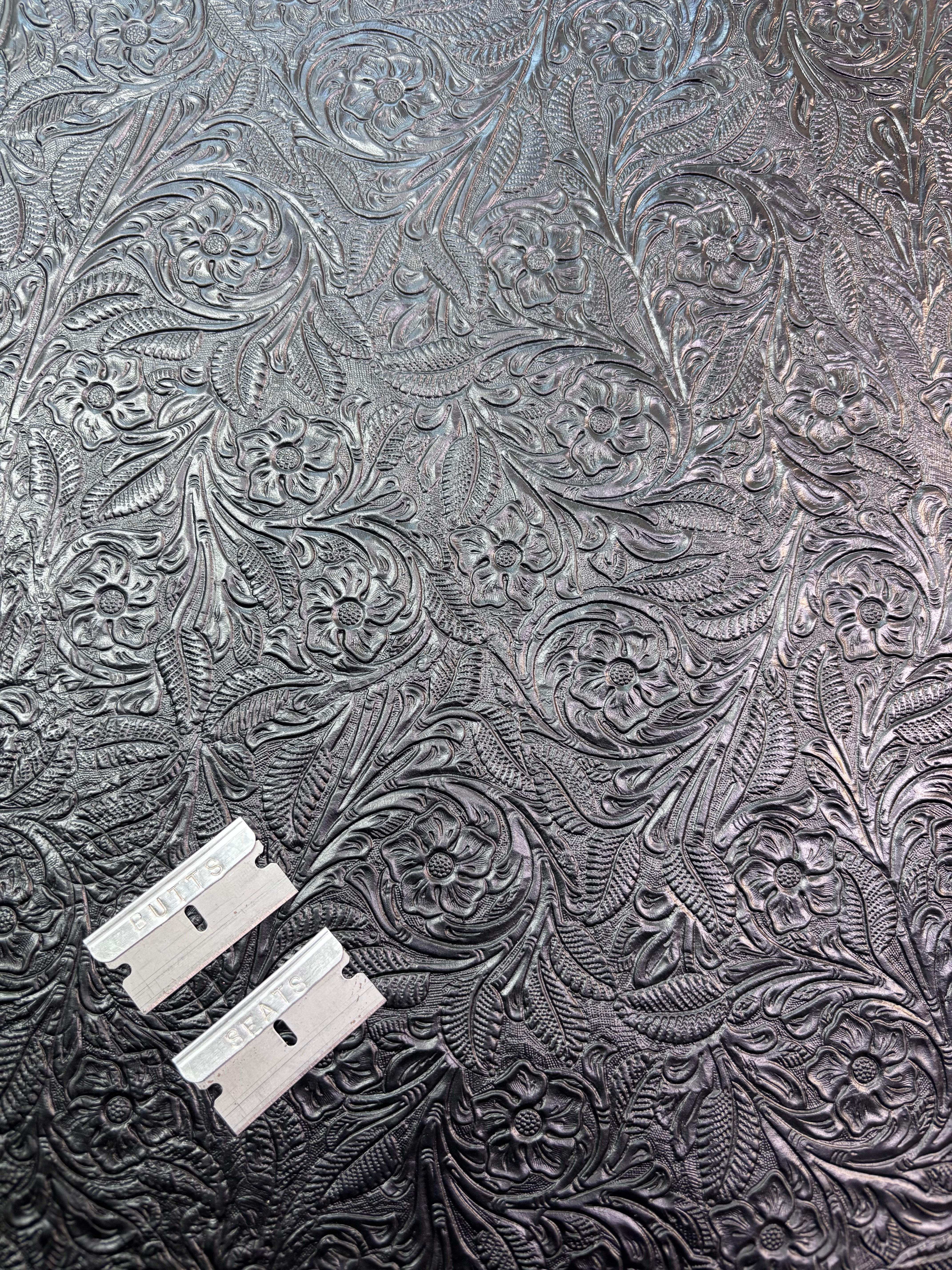 Black Filigree Leather