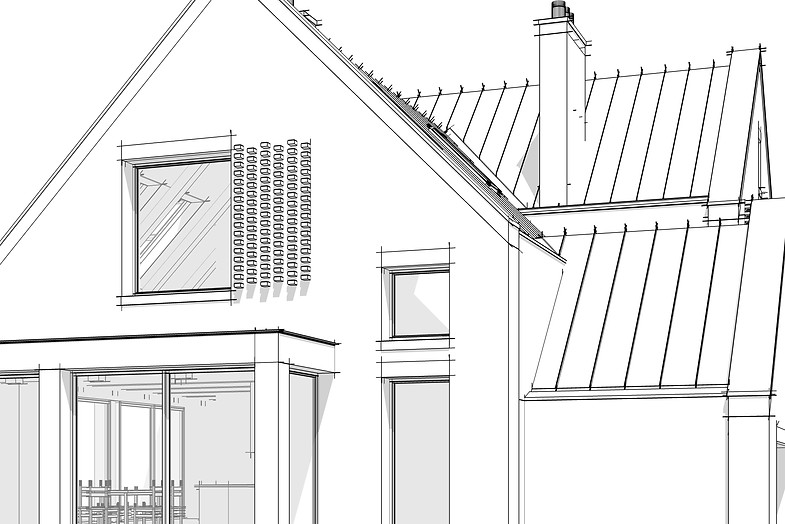 sketch of a house design
