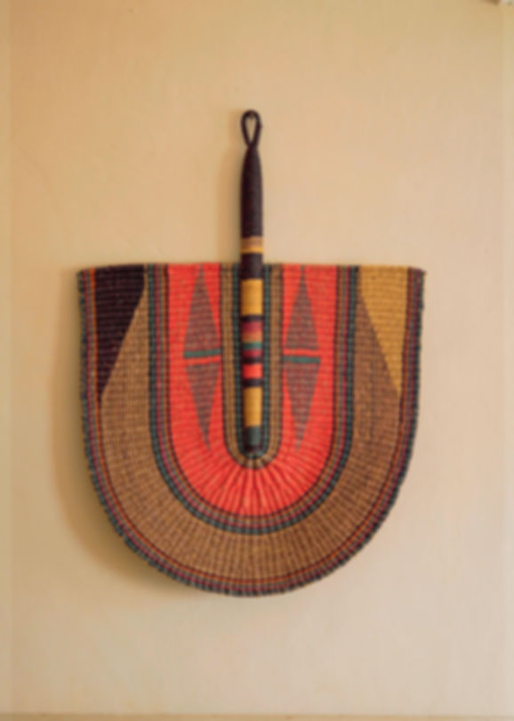 Extra-Large Handwoven African Wall Decor Fan