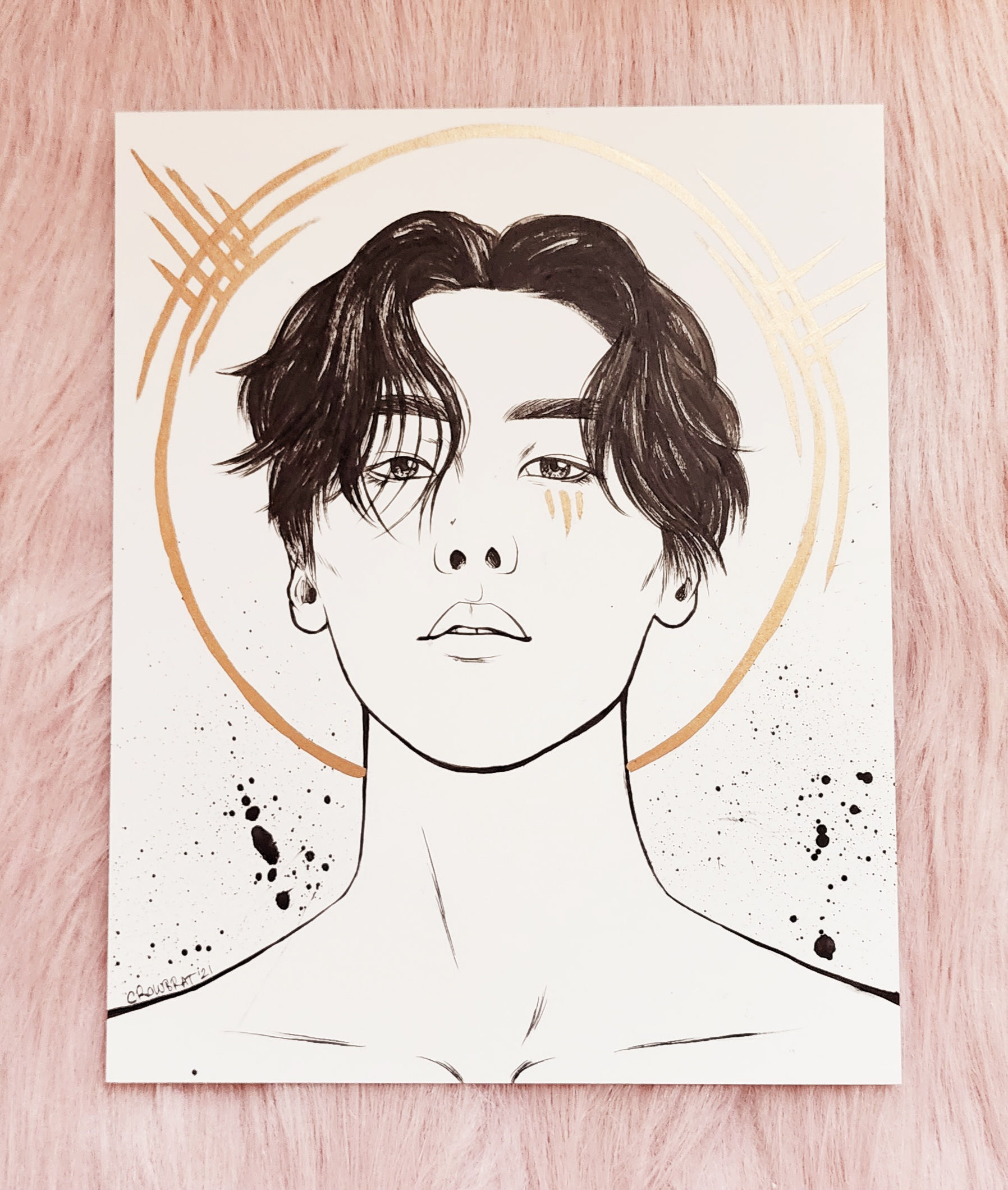 ASTRO Sanha original ink portrait