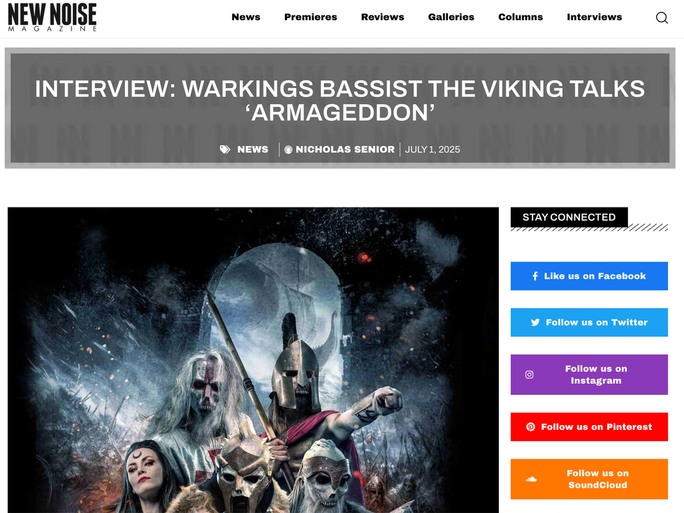 New Noise Magazine Feature (Also Ran in Print)