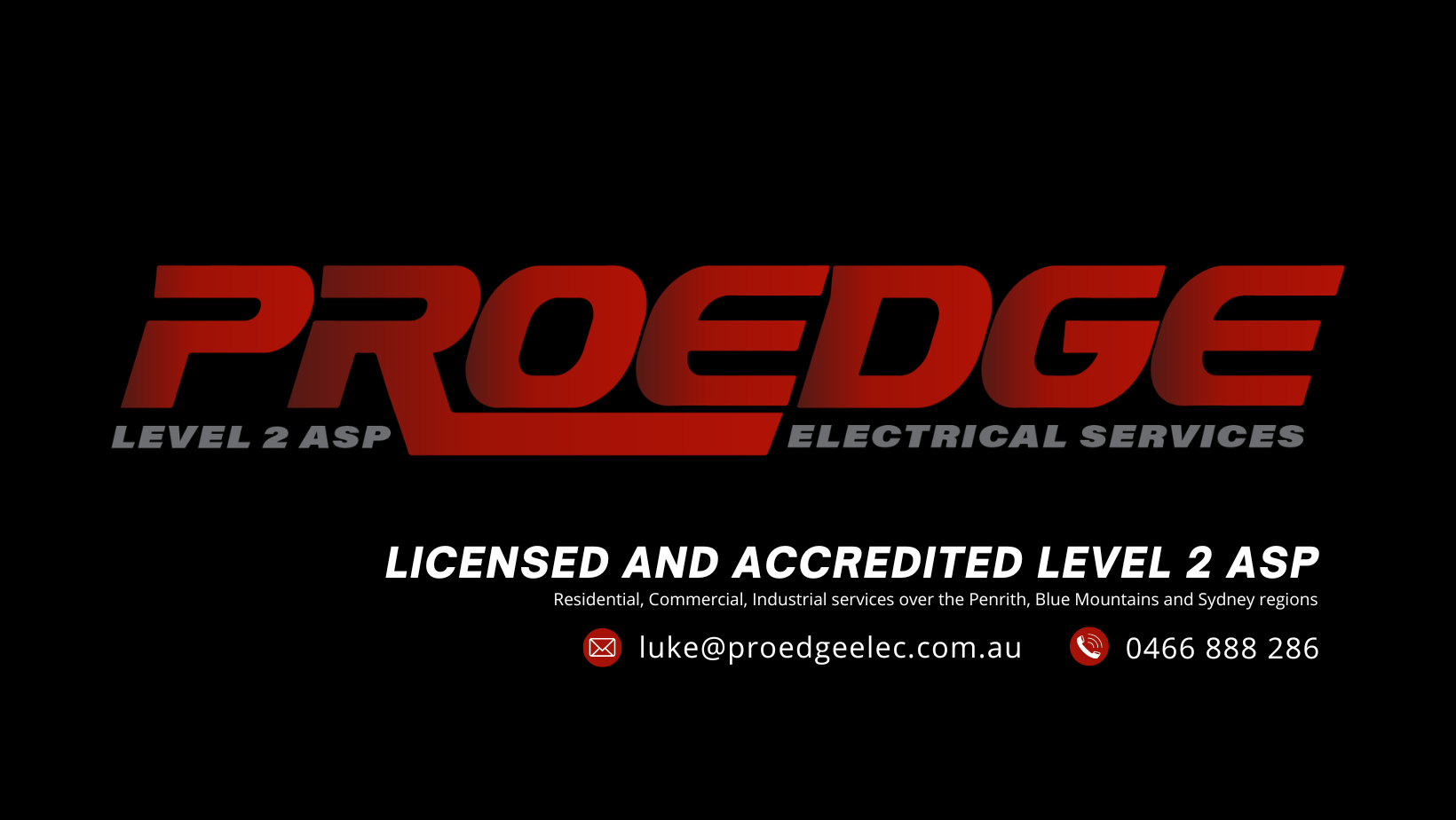 Level 2 Electrician Penrith Proedge Electrical Level 2 Penrith