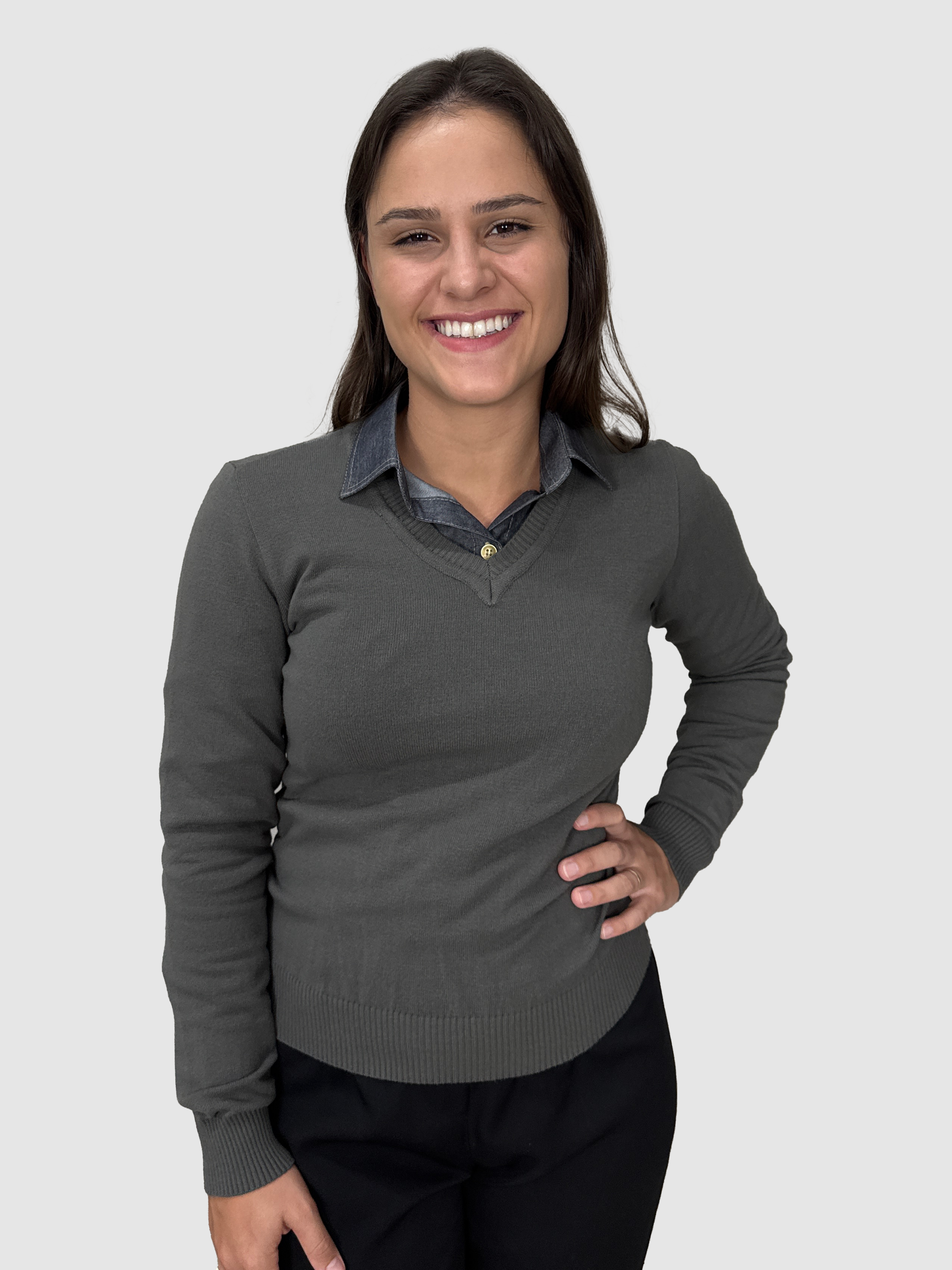 Suéter Feminino Gola V