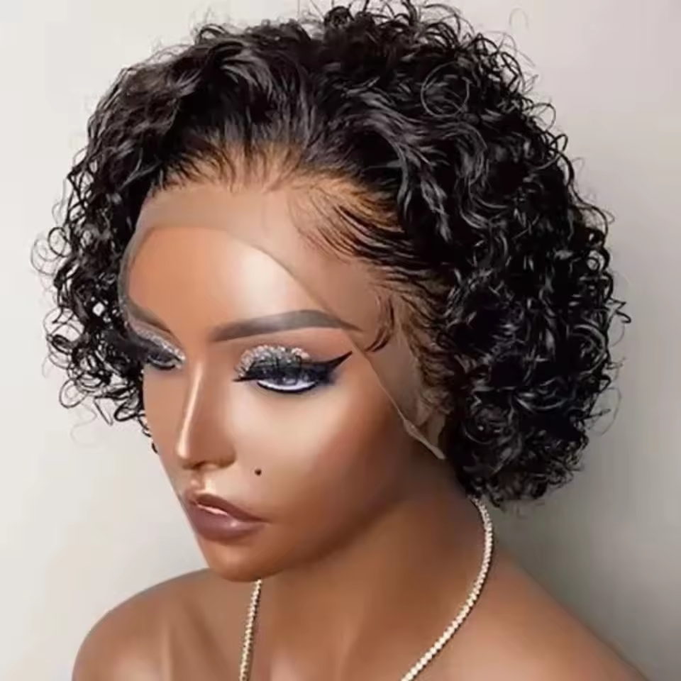 Pixie Cut Wigs Human Hair Short Curly Lace Front Human Hair Wigs Brazilian 13x1