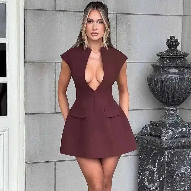 Thumbnail: Townlike Pocket Elegant A-Line Dress