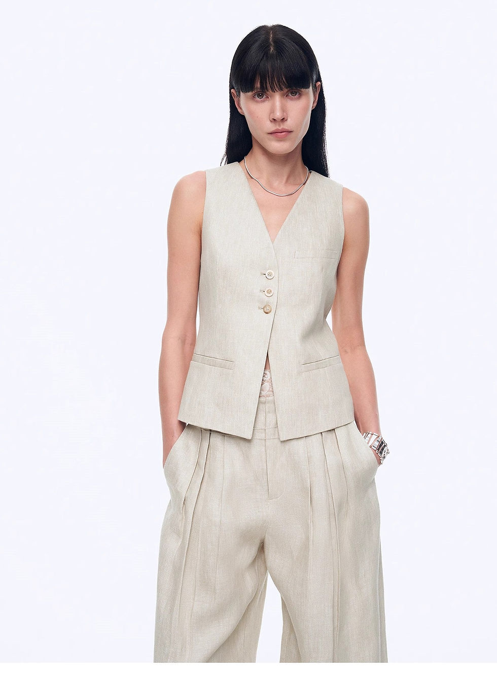 Thumbnail: Fireladyfur Women's Linen Suit Set