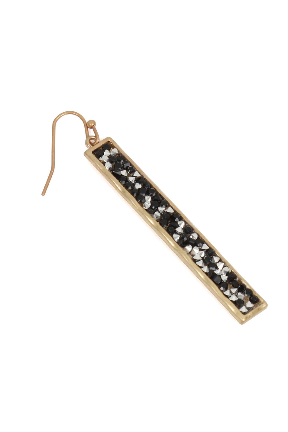 Thumbnail: Bar Glitter Faceted Dangle Hook Earrings