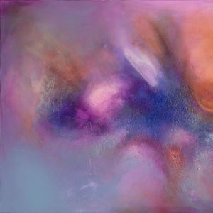 Večerní příslib 2,
intuitivní malba, akryl na plátně od Hany Pospíšilové.